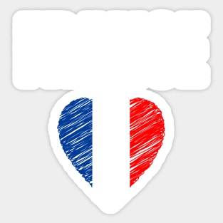 France flag, french flag Sticker
